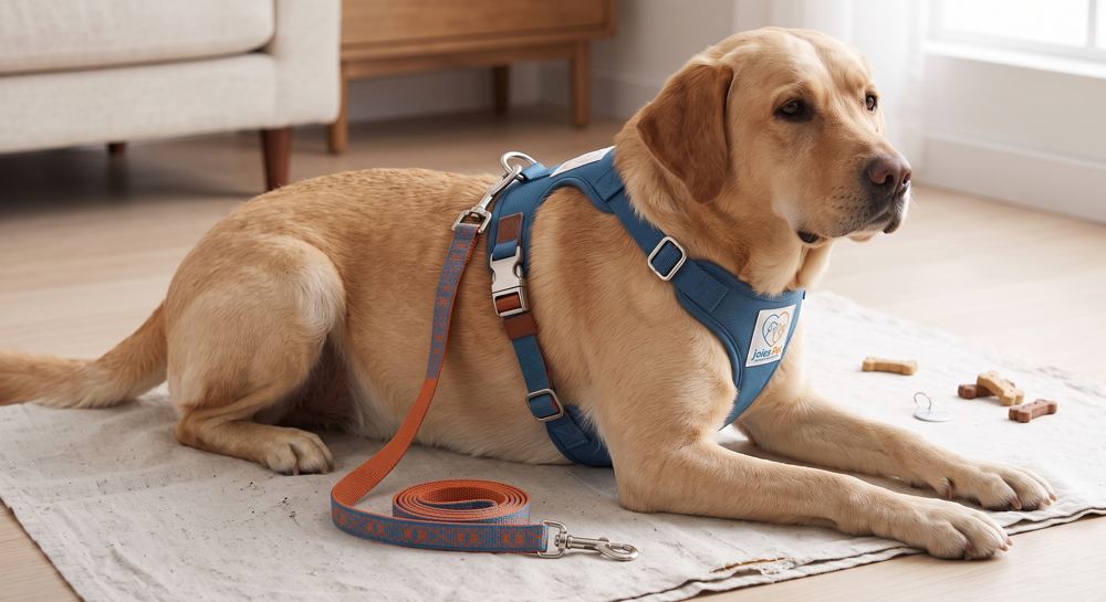 Cane rilassato con la pettorina Joies Pet